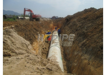 Construction of continuous winding frp sand-filled pipe